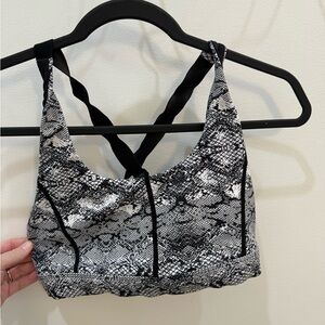 Stylish Black and White Sports Bra